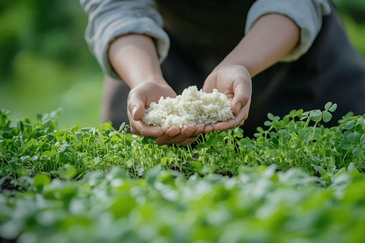 Gekochter reis als geheimwaffe im gartenbau